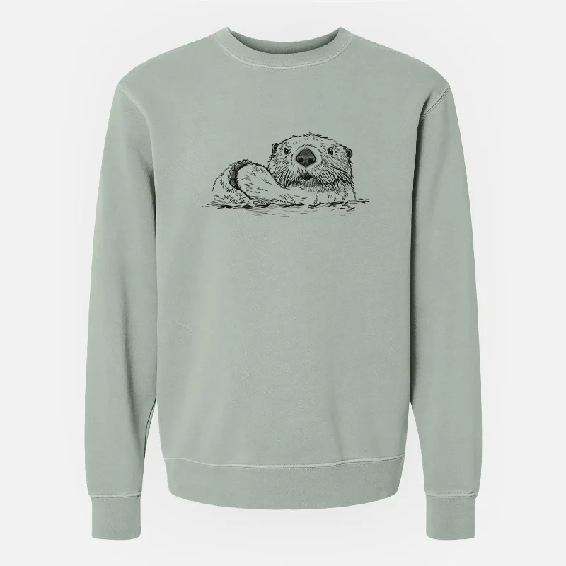Northern Sea Otter - Enhydra lutris kenyoni - Unisex Pigment Dyed Crew Sweatshirt Hoodie with Camouflage Military Edgy Hoodie with Camouflage Military Edgy Northern Sea Otter - Enhydra lutris kenyoni - Unisex Pigment Dyed Crew Sweatshirt Hoodie with Camouflage Military Edgy Hoodie with Camouflage Military Edgy