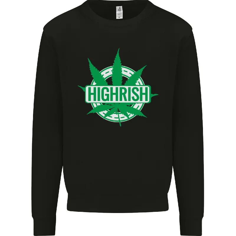 Highrish St Patricks Day Weed Funny Mens Sweatshirt Jumper Hoodie with Applique Textured Unique Hoodie with Applique Textured Unique Highrish St Patricks Day Weed Funny Mens Sweatshirt Jumper Hoodie with Applique Textured Unique Hoodie with Applique Textured Unique