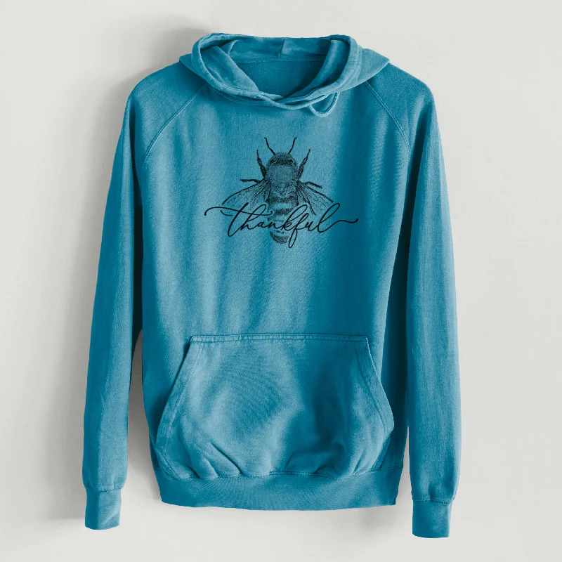 Bee Thankful - Mid-Weight Unisex Vintage 100% Cotton Hoodie Hoodie with Hem Drawcord Adjustable Customizable Hoodie with Hem Drawcord Adjustable Customizable Bee Thankful - Mid-Weight Unisex Vintage 100% Cotton Hoodie Hoodie with Hem Drawcord Adjustable Customizable Hoodie with Hem Drawcord Adjustable Customizable