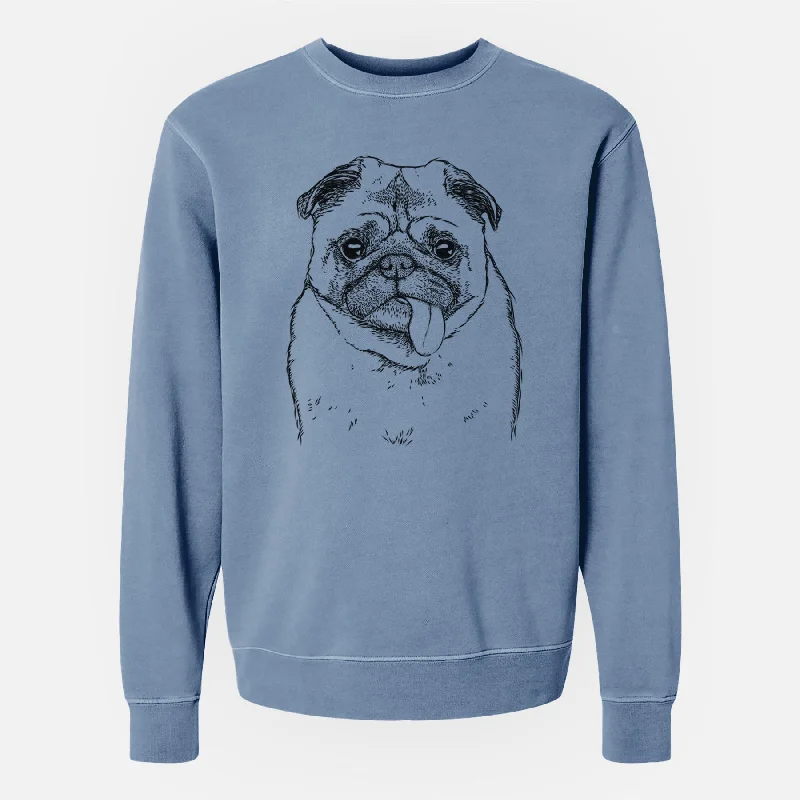 Bare Rosie the Pug - Unisex Pigment Dyed Crew Sweatshirt Hoodie with Oversized Fit Loose Comfortable Hoodie with Oversized Fit Loose Comfortable Bare Rosie the Pug - Unisex Pigment Dyed Crew Sweatshirt Hoodie with Oversized Fit Loose Comfortable Hoodie with Oversized Fit Loose Comfortable