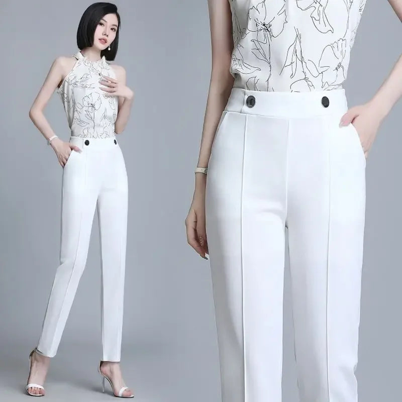 White Full pants