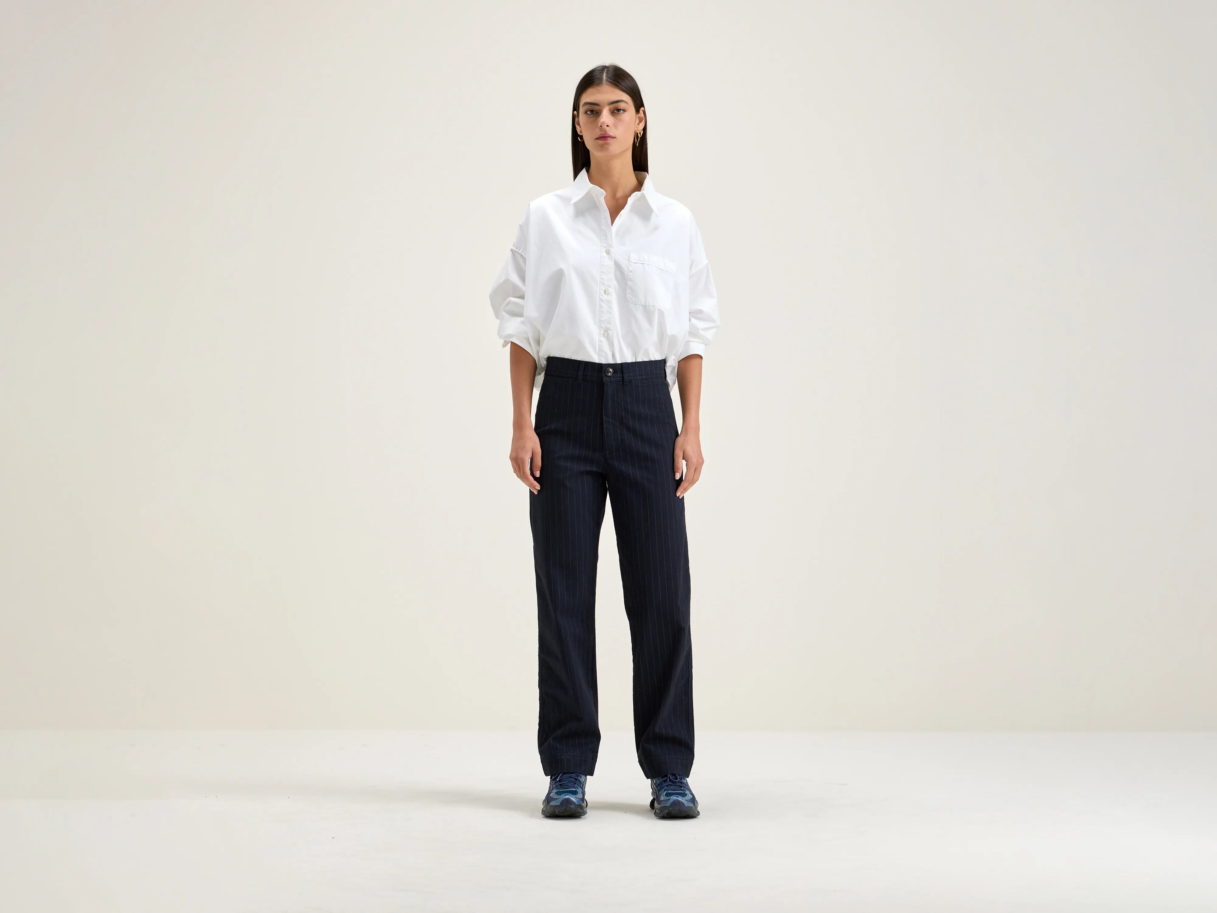 Ghada straight trousers (242 / W / STRIPE A) Trousers Leather Faux Trousers Leather Faux Ghada straight trousers (242 / W / STRIPE A) Trousers Leather Faux Trousers Leather Faux