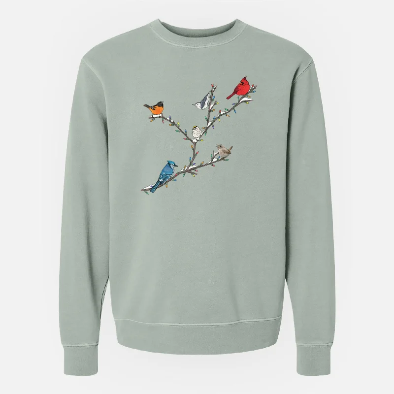Christmas Backyard Birds - Unisex Pigment Dyed Crew Sweatshirt Hoodie with Sequins Glamorous Eye-catching Hoodie with Sequins Glamorous Eye-catching Christmas Backyard Birds - Unisex Pigment Dyed Crew Sweatshirt Hoodie with Sequins Glamorous Eye-catching Hoodie with Sequins Glamorous Eye-catching