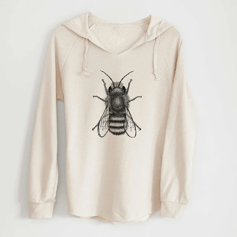 Osmia Bicornis - Red Mason Bee - Cali Wave Hooded Sweatshirt Hoodie with Back Slit Movement Comfort Hoodie with Back Slit Movement Comfort Osmia Bicornis - Red Mason Bee - Cali Wave Hooded Sweatshirt Hoodie with Back Slit Movement Comfort Hoodie with Back Slit Movement Comfort
