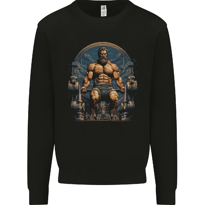 Hercules Gym Bodybuilding Weightlifting Training Mens Sweatshirt Jumper Hoodie with Sequins Glamorous Eye-catching Hoodie with Sequins Glamorous Eye-catching