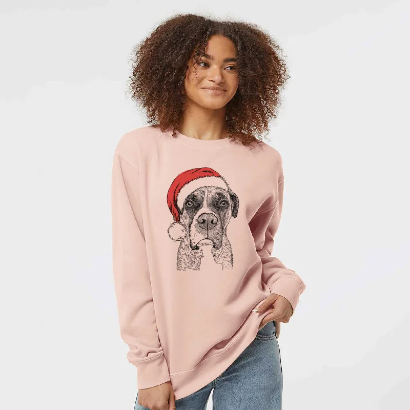Santa Rowdy Rex the Boxer - Unisex Pigment Dyed Crew Sweatshirt Hoodie with Front Slit Layering Stylish Hoodie with Front Slit Layering Stylish Santa Rowdy Rex the Boxer - Unisex Pigment Dyed Crew Sweatshirt Hoodie with Front Slit Layering Stylish Hoodie with Front Slit Layering Stylish