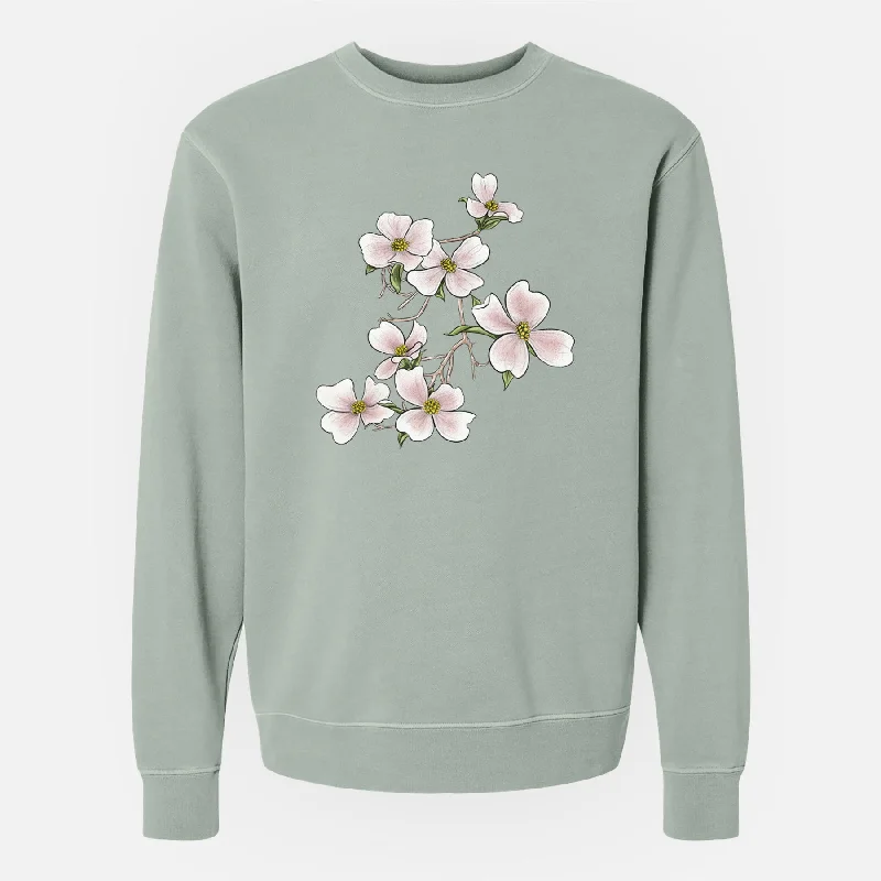 Flowering Dogwood - Cornus florida - Unisex Pigment Dyed Crew Sweatshirt Hoodie with Strings Custom Fit Adjustable Hoodie with Strings Custom Fit Adjustable Flowering Dogwood - Cornus florida - Unisex Pigment Dyed Crew Sweatshirt Hoodie with Strings Custom Fit Adjustable Hoodie with Strings Custom Fit Adjustable