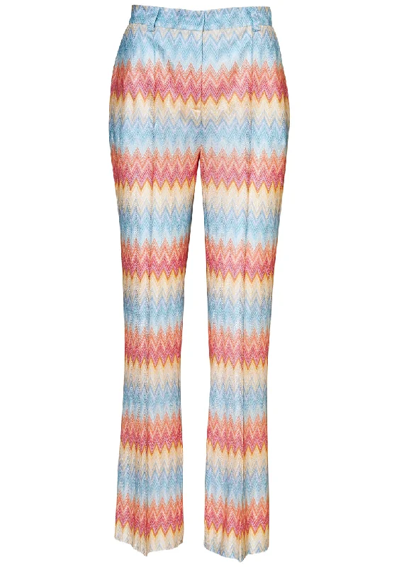 Flared Multicolour Chevron Trousers Trousers stylish elegant Trousers stylish elegant Flared Multicolour Chevron Trousers Trousers stylish elegant Trousers stylish elegant