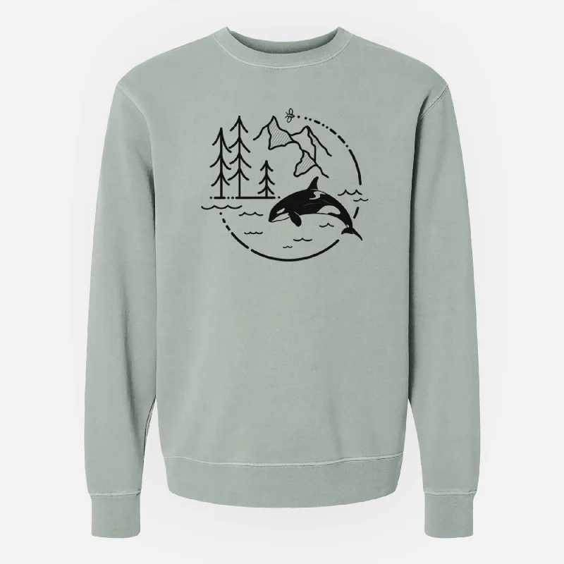 It's All Connected - Orca - Unisex Pigment Dyed Crew Sweatshirt Hoodie with Velcro Closure Adjustable Secure Hoodie with Velcro Closure Adjustable Secure It's All Connected - Orca - Unisex Pigment Dyed Crew Sweatshirt Hoodie with Velcro Closure Adjustable Secure Hoodie with Velcro Closure Adjustable Secure