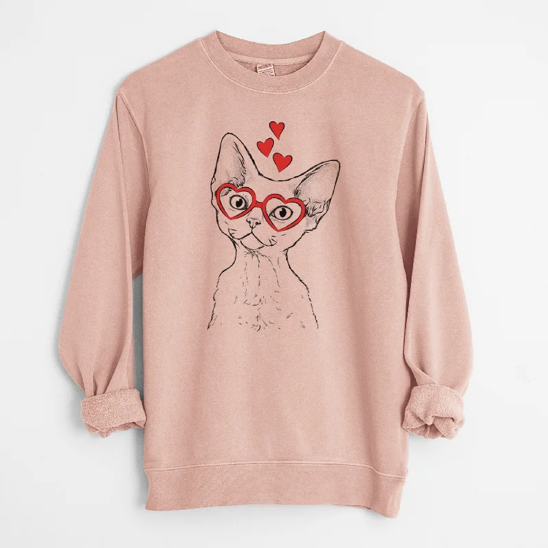 Valentine Ripley the Devon Rex Cat - Unisex Pigment Dyed Crew Sweatshirt Hoodie with Batwing Sleeves Loose Dramatic Hoodie with Batwing Sleeves Loose Dramatic Valentine Ripley the Devon Rex Cat - Unisex Pigment Dyed Crew Sweatshirt Hoodie with Batwing Sleeves Loose Dramatic Hoodie with Batwing Sleeves Loose Dramatic