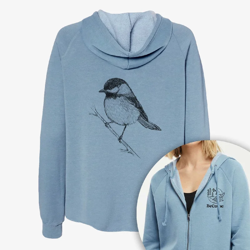 Black-capped Chickadee - Poecile atricapillus - Women's Cali Wave Zip-Up Sweatshirt Hoodie with Drop Shoulder Relaxed Streetwear Hoodie with Drop Shoulder Relaxed Streetwear Black-capped Chickadee - Poecile atricapillus - Women's Cali Wave Zip-Up Sweatshirt Hoodie with Drop Shoulder Relaxed Streetwear Hoodie with Drop Shoulder Relaxed Streetwear