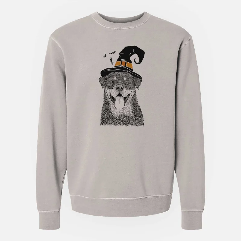 Witch Romeo the Rottweiler - Unisex Pigment Dyed Crew Sweatshirt Hoodie with Hem Raw Edge Edgy Unfinished Hoodie with Hem Raw Edge Edgy Unfinished Witch Romeo the Rottweiler - Unisex Pigment Dyed Crew Sweatshirt Hoodie with Hem Raw Edge Edgy Unfinished Hoodie with Hem Raw Edge Edgy Unfinished