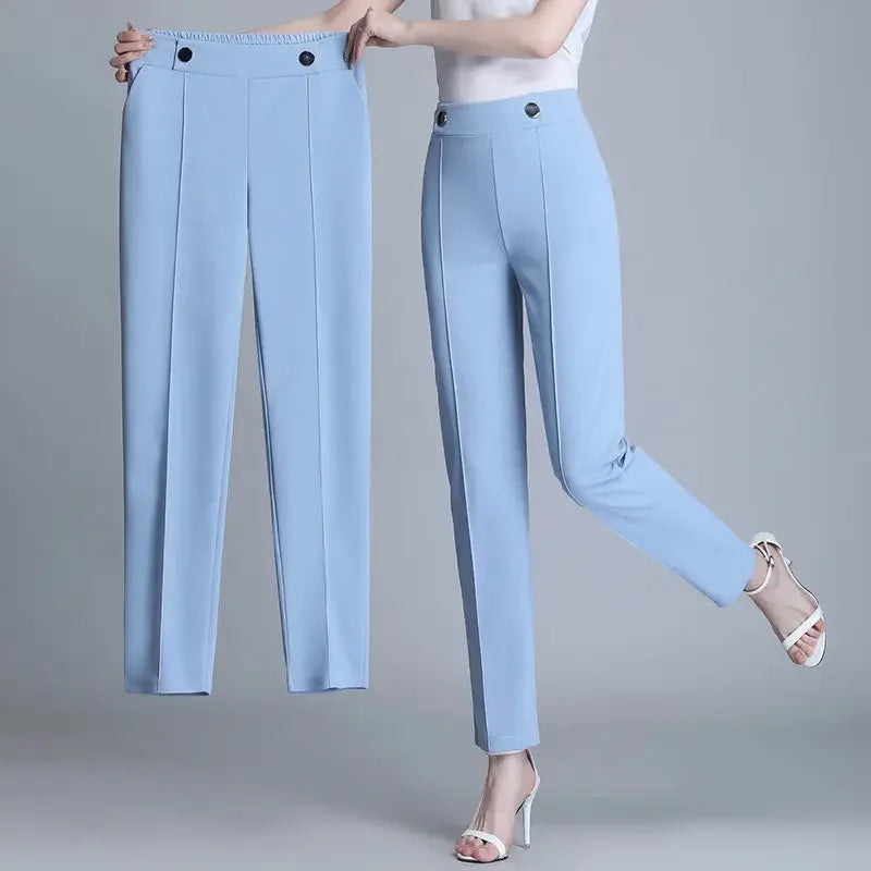 Blue Cropped Pants