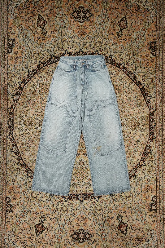 SUGARHILL FADED MODERN DENIM WESTERN WIDE TROUSERS Trousers cozy comfortable Trousers cozy comfortable SUGARHILL FADED MODERN DENIM WESTERN WIDE TROUSERS Trousers cozy comfortable Trousers cozy comfortable