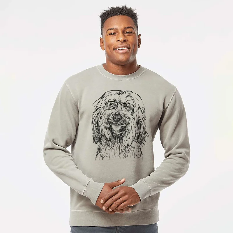 Aviator Rime the Tibetan Terrier - Unisex Pigment Dyed Crew Sweatshirt Hoodie with Velcro Closure Adjustable Secure Hoodie with Velcro Closure Adjustable Secure Aviator Rime the Tibetan Terrier - Unisex Pigment Dyed Crew Sweatshirt Hoodie with Velcro Closure Adjustable Secure Hoodie with Velcro Closure Adjustable Secure