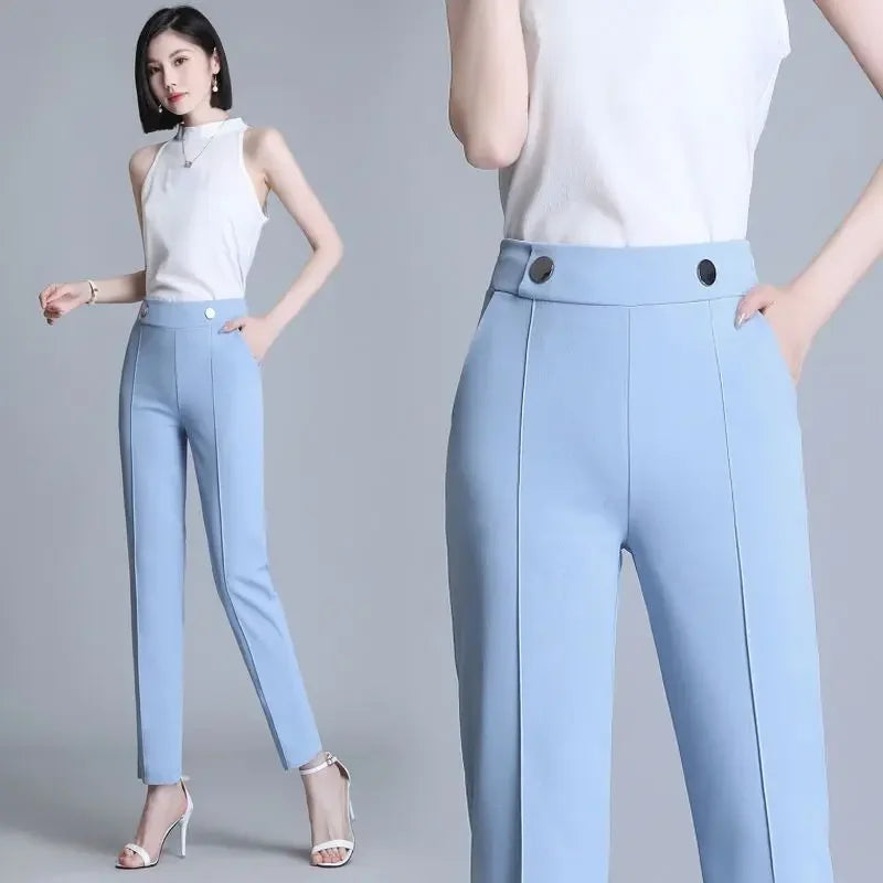 Wjczt Office Lady Fashion Solid All-match Pencil Pants Spring Autumn Elastic Band High Waist Slim Women Casual Long Straight Trousers Trousers Modern Contemporary Trousers Modern Contemporary Wjczt Office Lady Fashion Solid All-match Pencil Pants Spring Autumn Elastic Band High Waist Slim Women Casual Long Straight Trousers Trousers Modern Contemporary Trousers Modern Contemporary