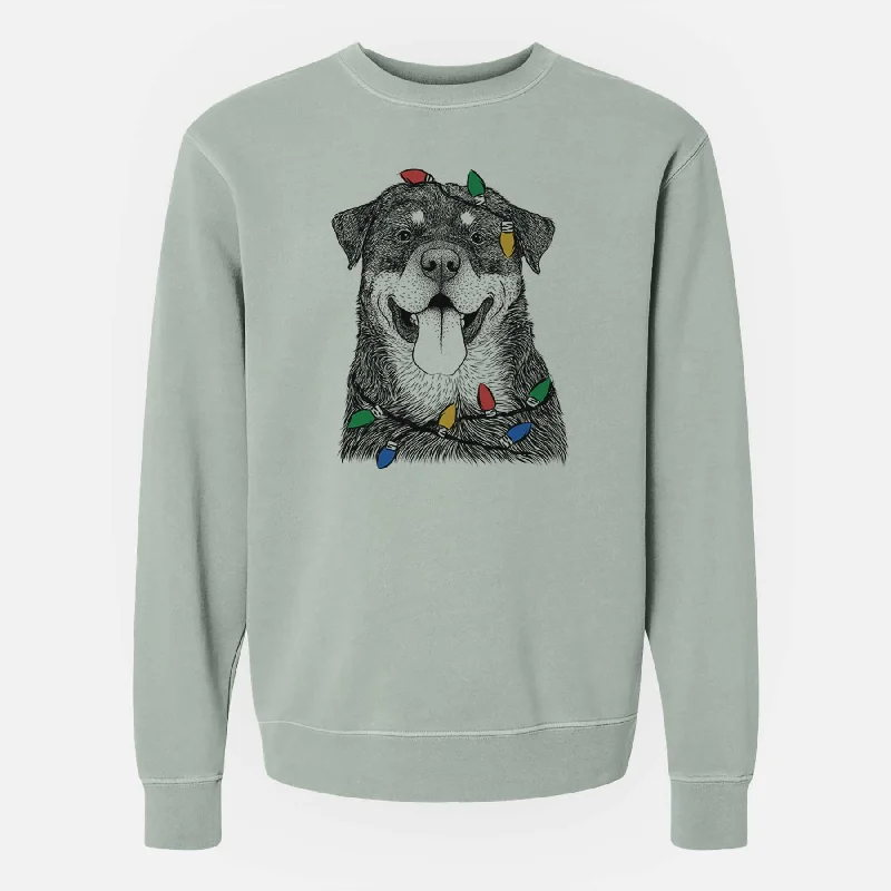 Christmas Lights Romeo the Rottweiler - Unisex Pigment Dyed Crew Sweatshirt Hoodie Sweatshirt Pullover Hoodie Sweatshirt Pullover Christmas Lights Romeo the Rottweiler - Unisex Pigment Dyed Crew Sweatshirt Hoodie Sweatshirt Pullover Hoodie Sweatshirt Pullover