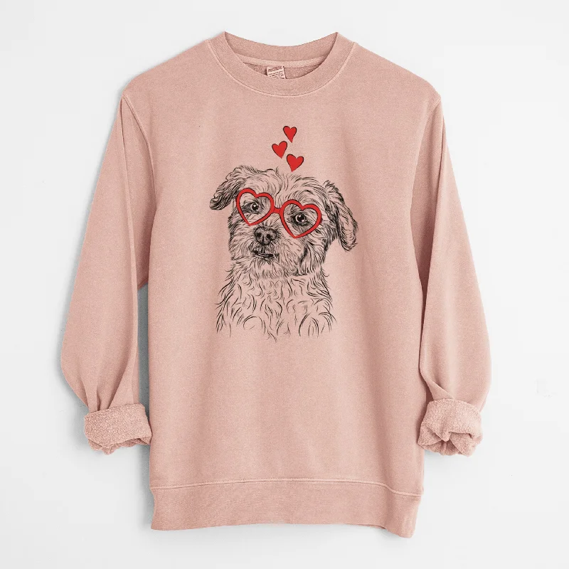 Valentine Roxie the Schnauzer Shih Tzu Mix - Unisex Pigment Dyed Crew Sweatshirt Hoodie with Crew Neck Simple Timeless Hoodie with Crew Neck Simple Timeless Valentine Roxie the Schnauzer Shih Tzu Mix - Unisex Pigment Dyed Crew Sweatshirt Hoodie with Crew Neck Simple Timeless Hoodie with Crew Neck Simple Timeless