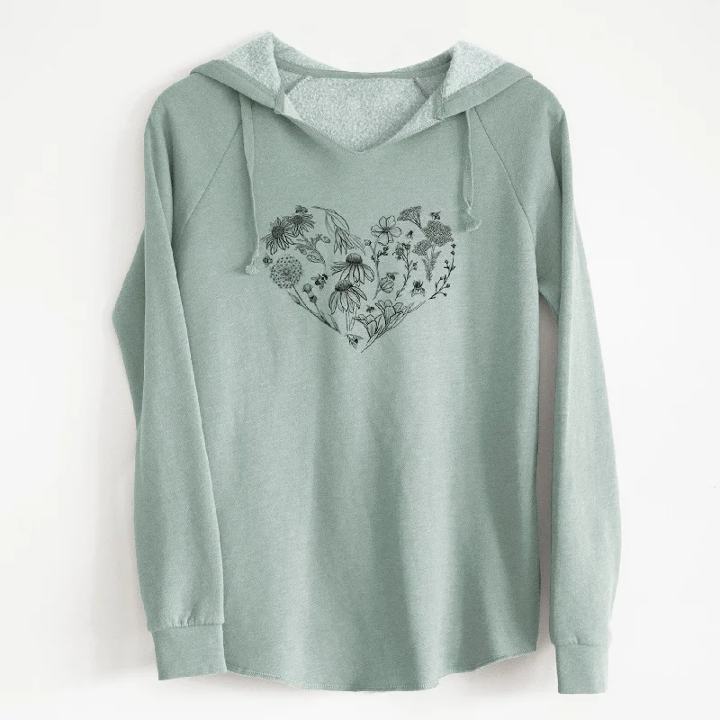 Heart Full of Blooms and Bees - Cali Wave Hooded Sweatshirt Hoodie with Relaxed Fit Easy Casual Hoodie with Relaxed Fit Easy Casual Heart Full of Blooms and Bees - Cali Wave Hooded Sweatshirt Hoodie with Relaxed Fit Easy Casual Hoodie with Relaxed Fit Easy Casual