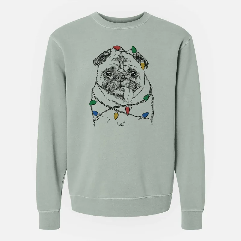 Christmas Lights Rosie the Pug - Unisex Pigment Dyed Crew Sweatshirt Hoodie with Metallic Shiny Futuristic Hoodie with Metallic Shiny Futuristic Christmas Lights Rosie the Pug - Unisex Pigment Dyed Crew Sweatshirt Hoodie with Metallic Shiny Futuristic Hoodie with Metallic Shiny Futuristic