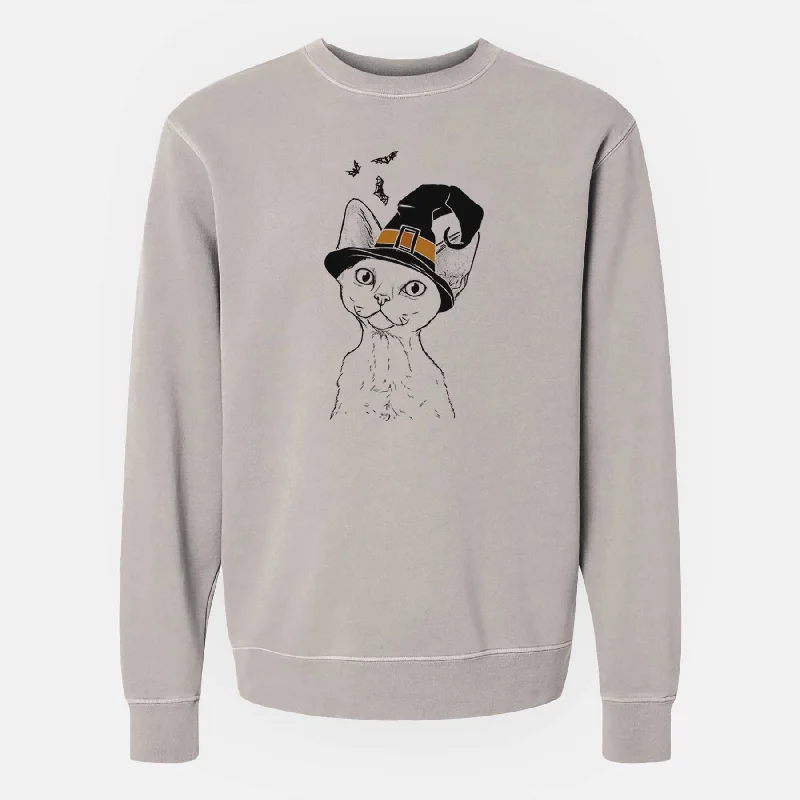 Witch Ripley the Devon Rex Cat - Unisex Pigment Dyed Crew Sweatshirt Hoodie with Puffed Sleeves Voluminous Trendy Hoodie with Puffed Sleeves Voluminous Trendy Witch Ripley the Devon Rex Cat - Unisex Pigment Dyed Crew Sweatshirt Hoodie with Puffed Sleeves Voluminous Trendy Hoodie with Puffed Sleeves Voluminous Trendy