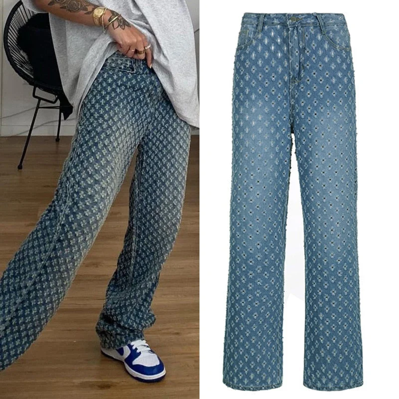 blue ripped jeans