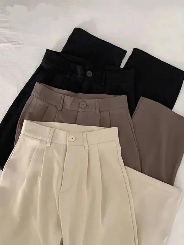 Wjczt Spring Summer Pants Women Casual High Waist Korean Fashion Office Ladies Elegant Black Straight Suit Trousers New Trousers New Arrival Trousers New Arrival Wjczt Spring Summer Pants Women Casual High Waist Korean Fashion Office Ladies Elegant Black Straight Suit Trousers New Trousers New Arrival Trousers New Arrival