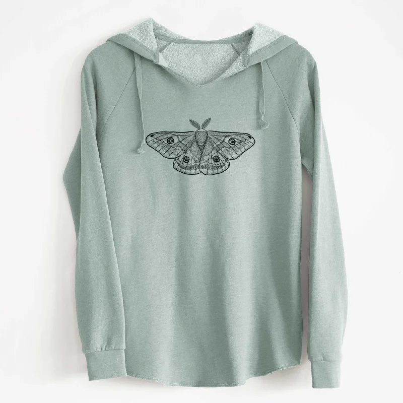 Saturnia pavonia - Small Emperor Moth - Cali Wave Hooded Sweatshirt Hoodie with Puffed Sleeves Voluminous Trendy Hoodie with Puffed Sleeves Voluminous Trendy