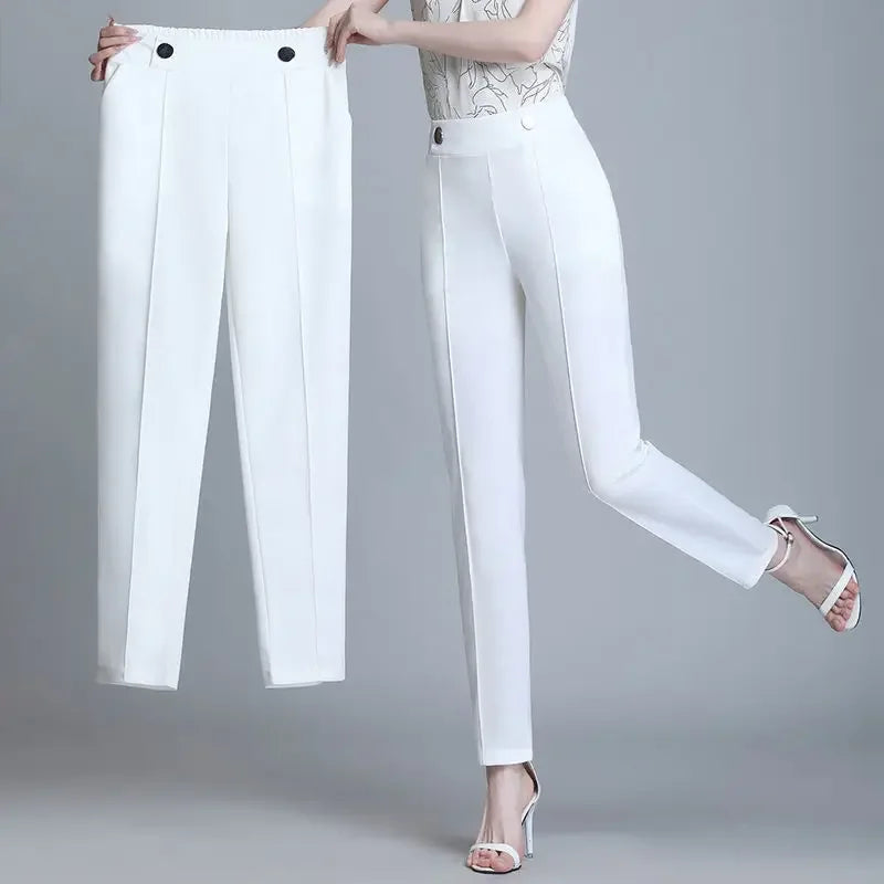 White Cropped Pants