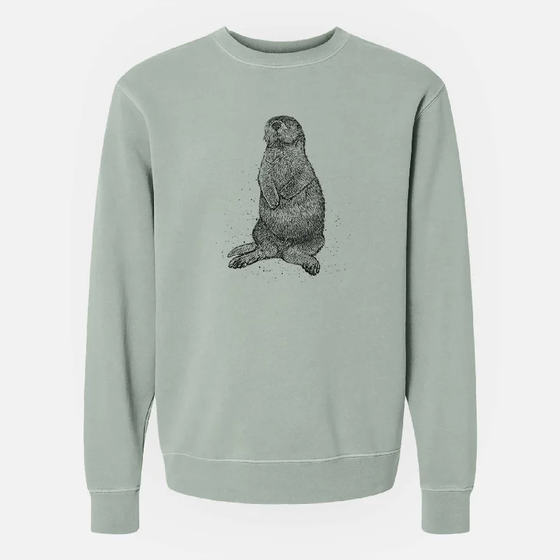 Enhydra lutris - California Sea Otter - Unisex Pigment Dyed Crew Sweatshirt Hoodie with Pastel Soft Subtle Hoodie with Pastel Soft Subtle Enhydra lutris - California Sea Otter - Unisex Pigment Dyed Crew Sweatshirt Hoodie with Pastel Soft Subtle Hoodie with Pastel Soft Subtle
