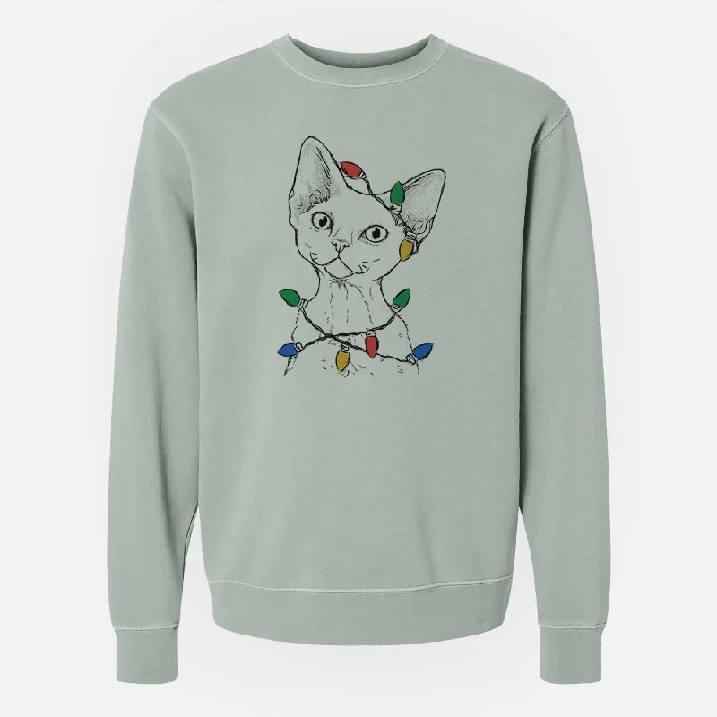 Christmas Lights Ripley the Devon Rex Cat - Unisex Pigment Dyed Crew Sweatshirt Hoodie with Elastic Cuffs Stretchable Comfortable Hoodie with Elastic Cuffs Stretchable Comfortable Christmas Lights Ripley the Devon Rex Cat - Unisex Pigment Dyed Crew Sweatshirt Hoodie with Elastic Cuffs Stretchable Comfortable Hoodie with Elastic Cuffs Stretchable Comfortable