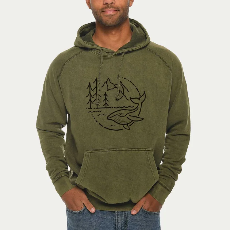 It's All Connected  - Mid-Weight Unisex Vintage 100% Cotton Hoodie Hoodie with Hem Raw Edge Edgy Unfinished Hoodie with Hem Raw Edge Edgy Unfinished