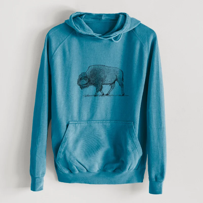 American Bison / Buffalo - Bison bison - Mid-Weight Unisex Vintage 100% Cotton Hoodie Hoodie with Frayed Bohemian Relaxed Hoodie with Frayed Bohemian Relaxed American Bison / Buffalo - Bison bison - Mid-Weight Unisex Vintage 100% Cotton Hoodie Hoodie with Frayed Bohemian Relaxed Hoodie with Frayed Bohemian Relaxed
