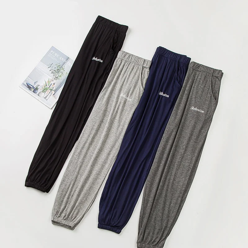Wjczt Summer Men Modal Pajama Sleepwear Pants Hot Sale Sleep Pants For Male Tether Pajamas Pants Bottoms Casual Home Trousers Trousers stylish elegant Trousers stylish elegant Wjczt Summer Men Modal Pajama Sleepwear Pants Hot Sale Sleep Pants For Male Tether Pajamas Pants Bottoms Casual Home Trousers Trousers stylish elegant Trousers stylish elegant