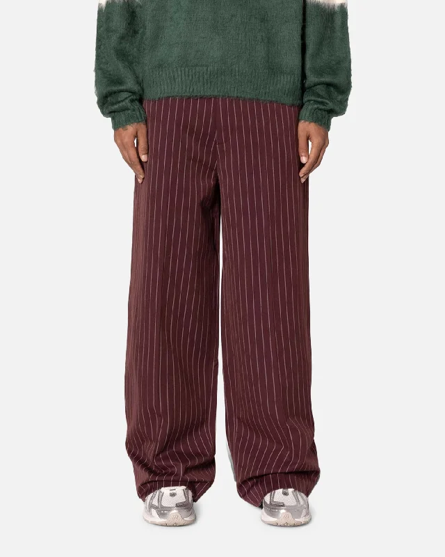 MNML Wide Leg Trouser Pants Red Trousers Evening Elegant Trousers Evening Elegant
