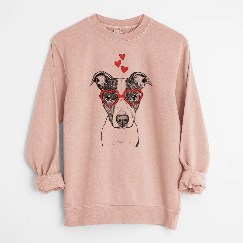Valentine Roxy the Bo Jack - Unisex Pigment Dyed Crew Sweatshirt Hoodie with Raw Hem Edgy Unfinished Hoodie with Raw Hem Edgy Unfinished