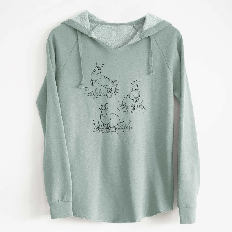 Eastern Cottontail Rabbit Trio - Sylvilagus floridanus - Cali Wave Hooded Sweatshirt Hoodie with Button Classic Timeless Hoodie with Button Classic Timeless Eastern Cottontail Rabbit Trio - Sylvilagus floridanus - Cali Wave Hooded Sweatshirt Hoodie with Button Classic Timeless Hoodie with Button Classic Timeless