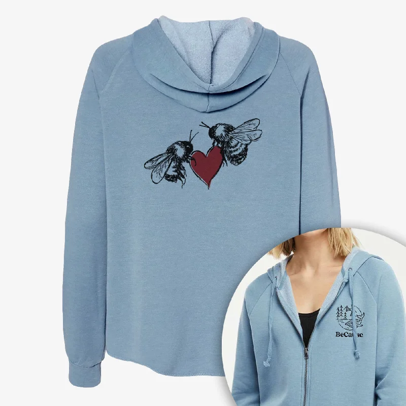 Love Bees - Women's Cali Wave Zip-Up Sweatshirt Hoodie with Cuffed Sleeves Snug Secure Hoodie with Cuffed Sleeves Snug Secure Love Bees - Women's Cali Wave Zip-Up Sweatshirt Hoodie with Cuffed Sleeves Snug Secure Hoodie with Cuffed Sleeves Snug Secure
