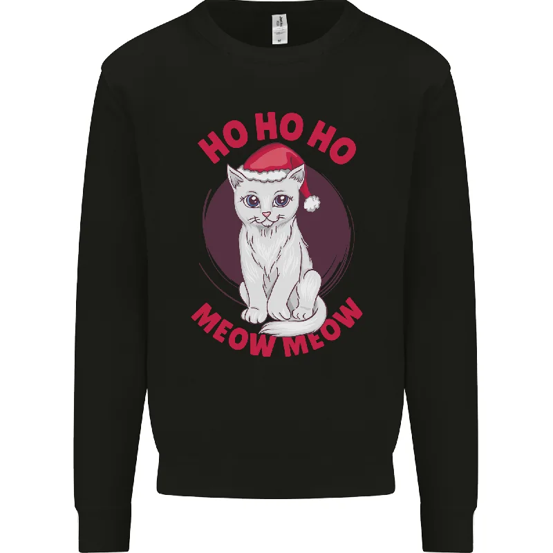 HO HO HO Funny Christmas Cat Xmas Meow Mens Sweatshirt Jumper Hoodie with Color Block Contrast Stylish Hoodie with Color Block Contrast Stylish HO HO HO Funny Christmas Cat Xmas Meow Mens Sweatshirt Jumper Hoodie with Color Block Contrast Stylish Hoodie with Color Block Contrast Stylish