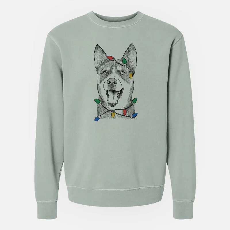Christmas Lights Roux the Siberian Husky - Unisex Pigment Dyed Crew Sweatshirt Hoodie with Hem Raw Edge Edgy Unfinished Hoodie with Hem Raw Edge Edgy Unfinished Christmas Lights Roux the Siberian Husky - Unisex Pigment Dyed Crew Sweatshirt Hoodie with Hem Raw Edge Edgy Unfinished Hoodie with Hem Raw Edge Edgy Unfinished