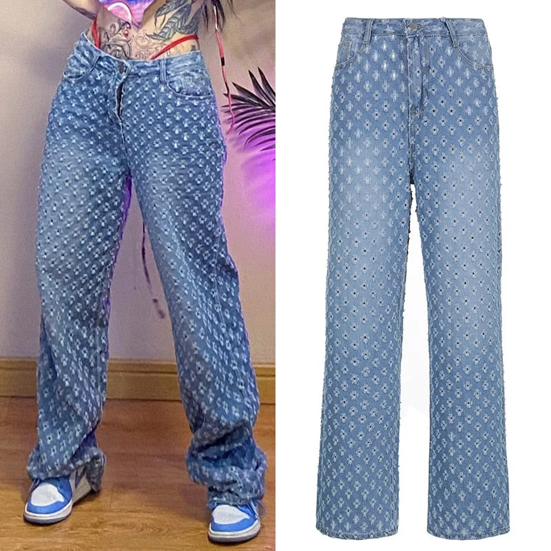 light blue ripped
