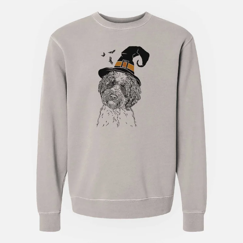 Witch Rooney the Aussiedoodle - Unisex Pigment Dyed Crew Sweatshirt Hoodie with Mock Neck Collared Structured Hoodie with Mock Neck Collared Structured Witch Rooney the Aussiedoodle - Unisex Pigment Dyed Crew Sweatshirt Hoodie with Mock Neck Collared Structured Hoodie with Mock Neck Collared Structured