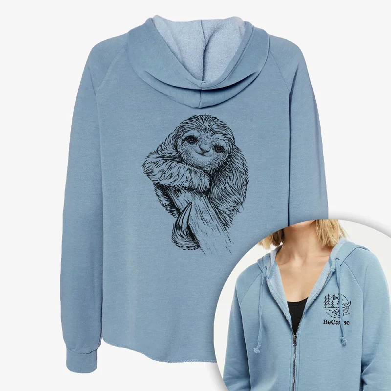 Pygmy Three-toed Sloth - Bradypus pygmaeus - Women's Cali Wave Zip-Up Sweatshirt Hoodie with Ribbed Hem Stretchable Secure Hoodie with Ribbed Hem Stretchable Secure Pygmy Three-toed Sloth - Bradypus pygmaeus - Women's Cali Wave Zip-Up Sweatshirt Hoodie with Ribbed Hem Stretchable Secure Hoodie with Ribbed Hem Stretchable Secure