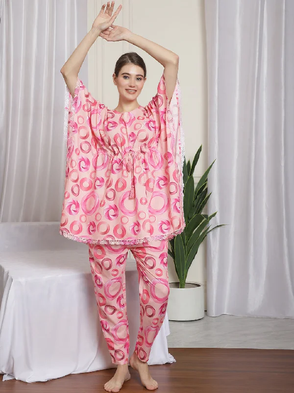 GEOMETRIC PRINTED RAYON CO-ORD SET WITH TROUSERS Trousers versatile functional Trousers versatile functional GEOMETRIC PRINTED RAYON CO-ORD SET WITH TROUSERS Trousers versatile functional Trousers versatile functional