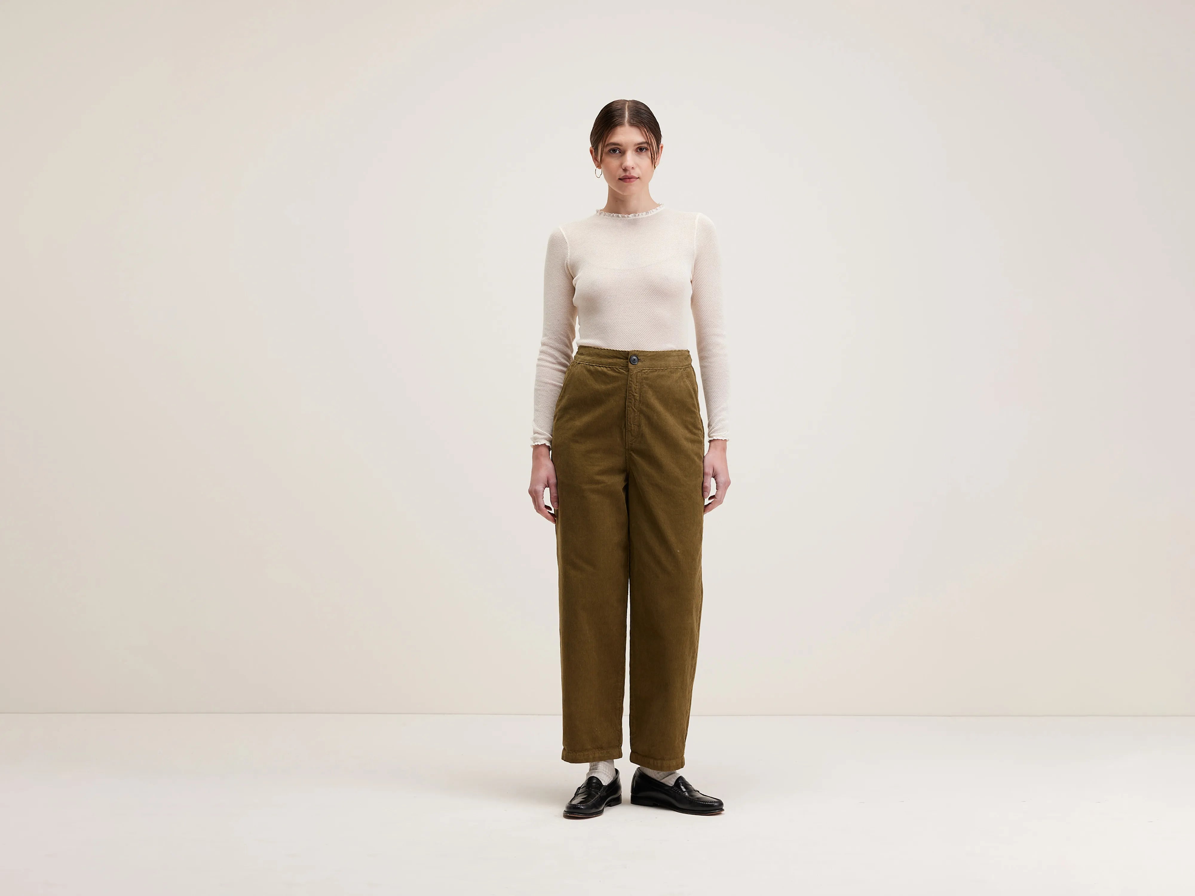 Pasop relaxed trousers (242 / W / MILITARY) Trousers Denim Blue Trousers Denim Blue