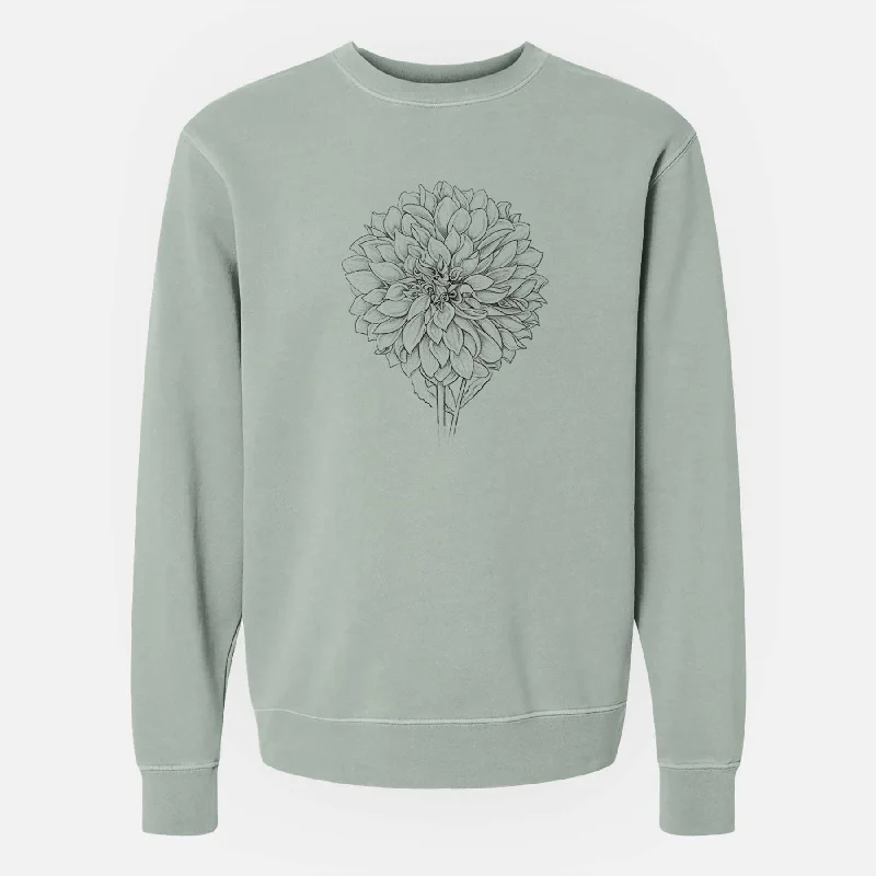 Dahlia Cafe Au Lait - Unisex Pigment Dyed Crew Sweatshirt Hoodie with Patch Decorative Personalized Hoodie with Patch Decorative Personalized Dahlia Cafe Au Lait - Unisex Pigment Dyed Crew Sweatshirt Hoodie with Patch Decorative Personalized Hoodie with Patch Decorative Personalized