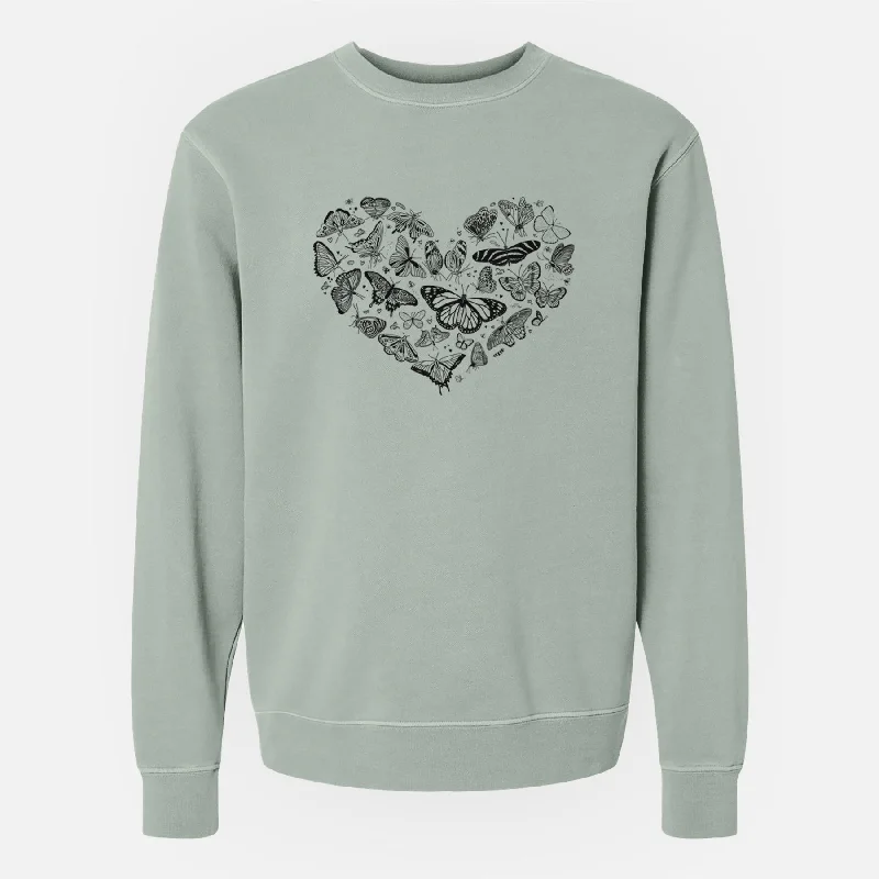 Heart Full of Butterflies - Unisex Pigment Dyed Crew Sweatshirt Hoodie with Button Placket Classic Preppy Hoodie with Button Placket Classic Preppy Heart Full of Butterflies - Unisex Pigment Dyed Crew Sweatshirt Hoodie with Button Placket Classic Preppy Hoodie with Button Placket Classic Preppy
