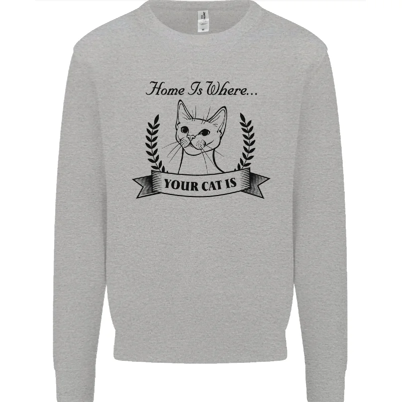 Home Is Where Your Cat Is Funny Kitten Mens Sweatshirt Jumper Hoodie with Illustration Artistic Creative Hoodie with Illustration Artistic Creative Home Is Where Your Cat Is Funny Kitten Mens Sweatshirt Jumper Hoodie with Illustration Artistic Creative Hoodie with Illustration Artistic Creative