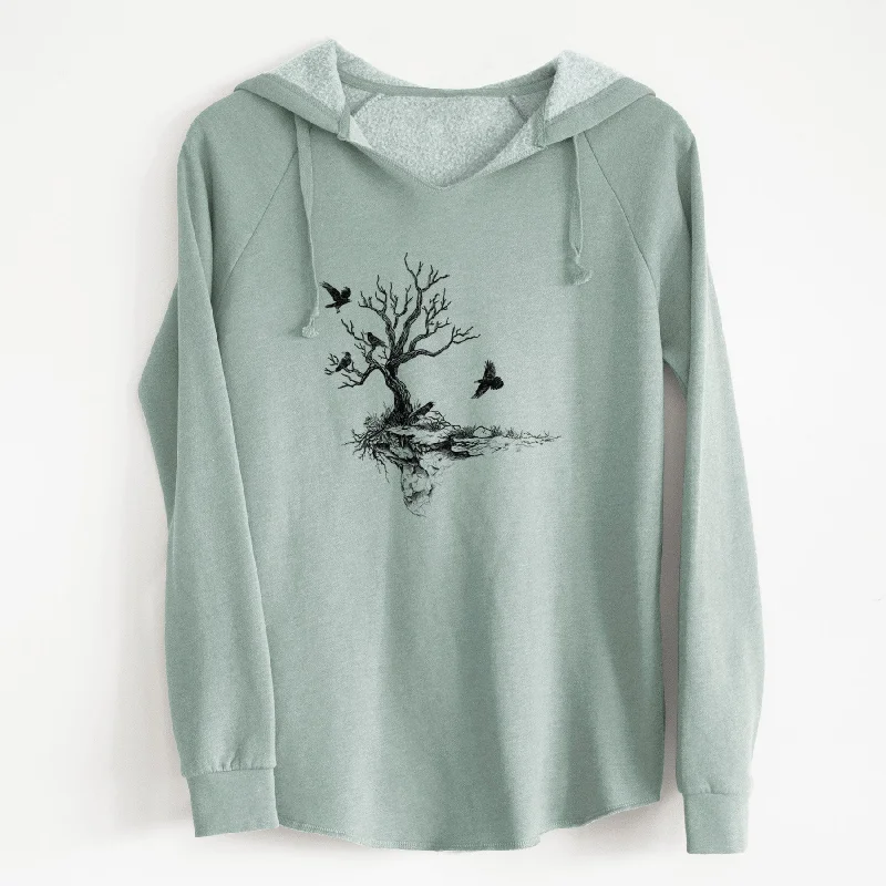 Twisted Tree with Ravens - Cali Wave Hooded Sweatshirt Hoodie with Mock Neck Collared Structured Hoodie with Mock Neck Collared Structured Twisted Tree with Ravens - Cali Wave Hooded Sweatshirt Hoodie with Mock Neck Collared Structured Hoodie with Mock Neck Collared Structured