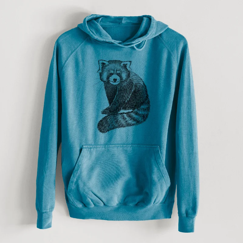 Red Panda - Ailurus fulgens styani - Mid-Weight Unisex Vintage 100% Cotton Hoodie Hoodie with Full-Zip Functional Layering Hoodie with Full-Zip Functional Layering Red Panda - Ailurus fulgens styani - Mid-Weight Unisex Vintage 100% Cotton Hoodie Hoodie with Full-Zip Functional Layering Hoodie with Full-Zip Functional Layering